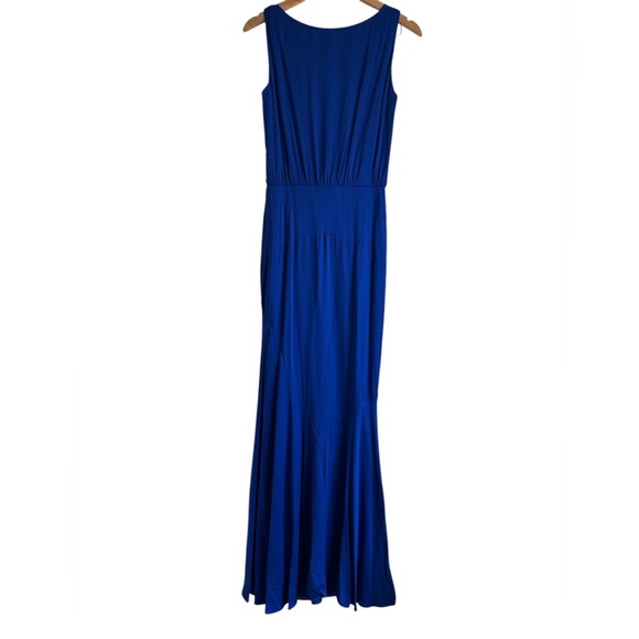 Nicole Miller | Cowl Neck Gown in Royal Blue - Picture 8 of 11
